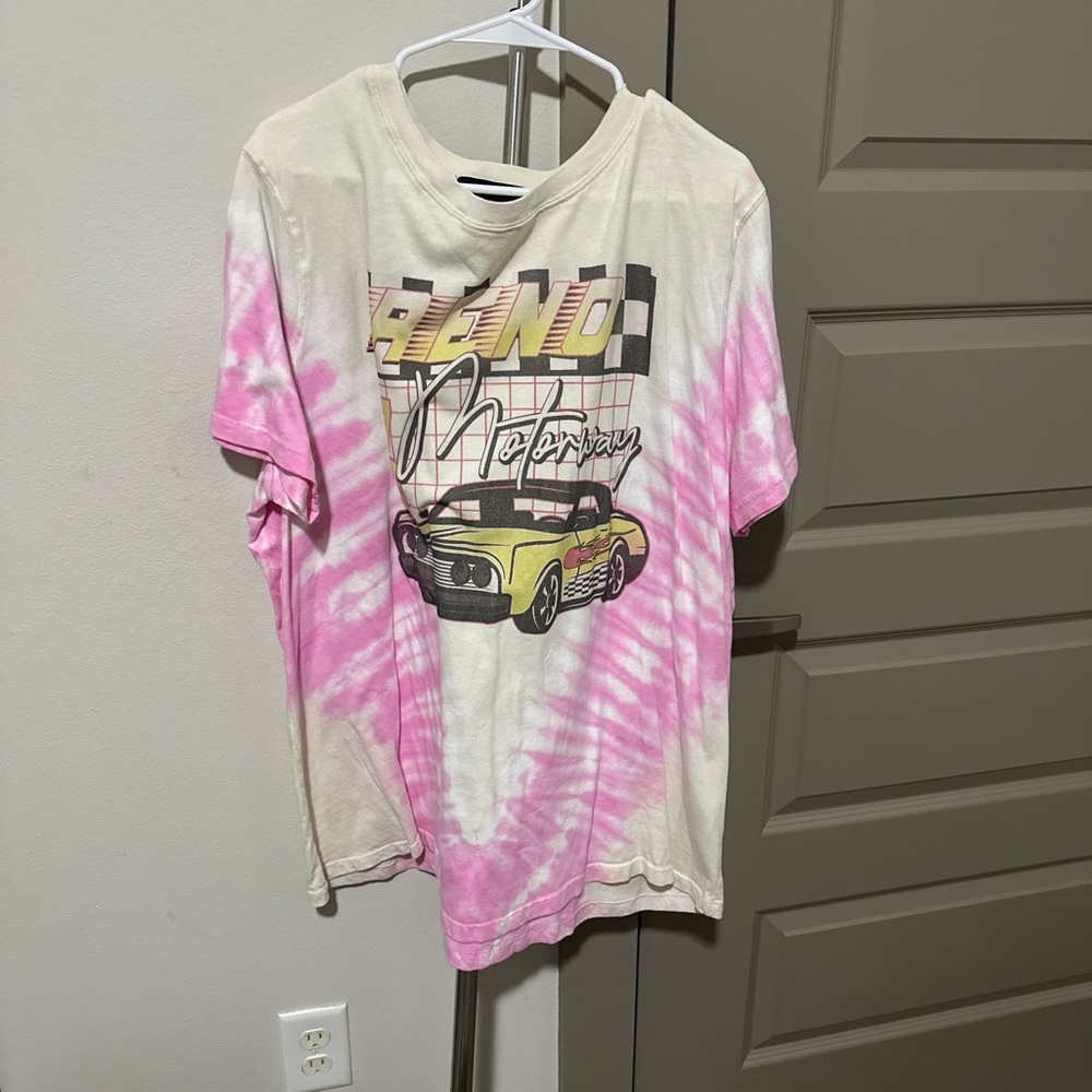 Forever 21  Graphic Tee - Pink and Cream